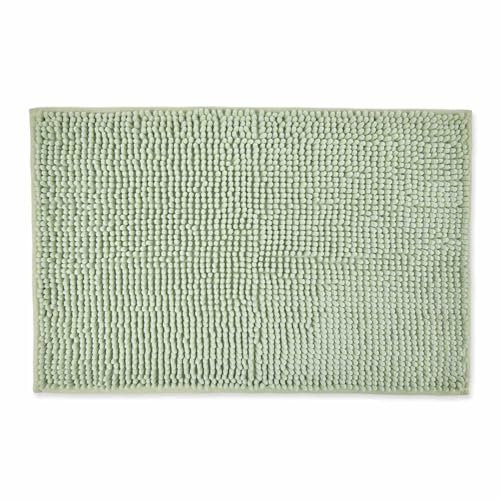 Emma Barclay Noodle Soft Touch Non-Slip Bathroom Rug in Sage Green - Bath Mat 45x75cm