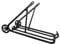 Folding Luggage Carrier Detachable Polished Rear Rack Biking Shelf with Wheels Replacement for Brompton, Black