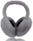 Chmentnanza Ohrenwärmer Damen Winter, Ohrwärmer für Frauen Faltbare Plüsch Warme Ohrenschützer Winter, Earmuffs Winter für Damen und Herren Grau
