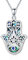 ROMANTICWORK Hamsa Hand Kette Sterling Silber Hamsa Evil Eye Anhänger Halskette Hand der Fatima Schmuck Geschenke für Damen Mädchen
