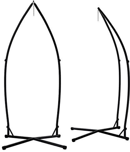 HAGO Hängestuhlgestell Metallgestell Hängeständer Hängegestell Metall universal 210cm bis 120kg Schwarz