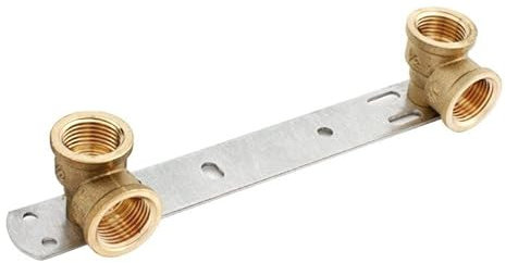 Messing-Gewindefitting Wandscheibe doppelt 1/2x1/2x150 mm | Robuste Wandscheibe für feste Montage