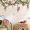 Runtoo Wandtattoo Affen Wandsticker Dschungel Hängende Pflanzen Palmen Blätter Wandaufkleber Kinderzimmer Babyzimmer Mädchen Junge Wanddeko