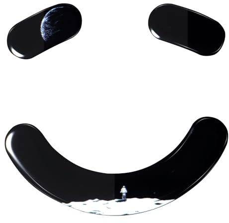 immoenuc Glass Mouse Skates for Razer Viper V2 Pro Mouse Feet Pads Smooth Durable Game Mouse Accessories (Earth Pattern)