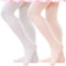 ZESINGSAN Ballett-Leggings für Mädchen und Damen, mit Fuß, ultraweich, mit elastischem Fuß, Rosa/Weiß, M