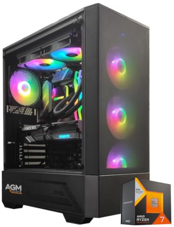 Pc Gaming RYZEN 7 7800X3D- Scheda video RTX 5060 8GB Gddr7 - RAM 32GB DDR5 5600mhz - Nvme 1TB Pci 4 - Dissipatore a Liquido 240mm - Wifi e Bluetooth -Licenza W 11