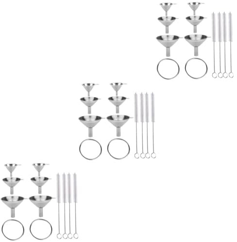 Alipis 3ensembles Entonnoir Acier Pour Cuisine Accessoire De Cuisine Pratique Pour Transférer Et Ingrédients Facile à Nettoyer Et Non-adhérent