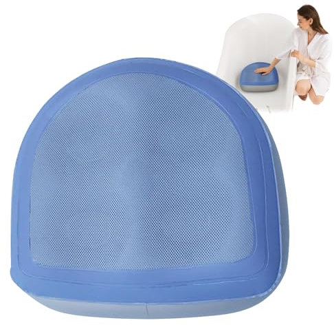 Yaoliucp Inflatable Booster Seat, Waterproof PVC Hot Tub Booster Seat with Mesh, 18.5x14.6x5.9 Non Slip Hot Tub Seats with 4 Suction Cups for Pool, Hot Tub, Spa, Inflatable Booster Seat