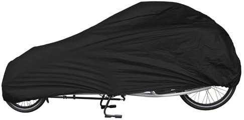 Maxxcovers Ladenradabdeckung - Wasserdicht - CargoBike - Dolly - Cargo 2 Rad Fahrradabdeckung - A-Qualität - Schwarz