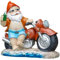 Hintyne Gartenzwerge für draußen lustige Zwergenfiguren aus Kunstharz mit Motorrad-Dekor wetterfeste Gartenzwergstatue für Hof Rasen und Veranda