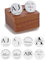 Jovivi Personalisierte Manschettenknöpfe 1 Paar Herren Manschettenknöpfe mit Gravur Initiale Name Datum Silber Cufflinks Personalisiertes Geschenk für Herren, als Hochzeitsgeschenk, zum Jahrestag
