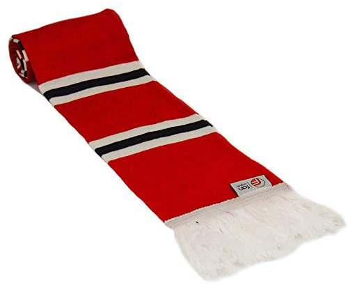 fanoriginals - Fußballschal in den Farben von Manchester United - Retro-Stil - Rot 3-fache Streifen