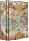 banjado Medizinschrank abschliessbar mit Motiv Historische Weltkarte 35x46x15cm - großer Arzneischrank für die Hausapotheke - Medikamentenschrank aus Metall zur Medikamenten Aufbewahrung