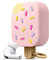 elago Ice Cream Case mit Karabiner Kompatibel mit AirPods Pro Hülle, Silikonhülle im 3D EIS-Design, Süße Schutzhülle (Erdbeere)