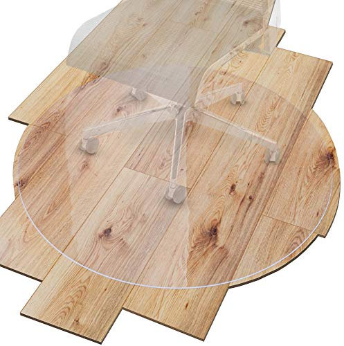 ANRO Bodenschutzmatte Transparent Schutzmatte Schonmatte rutschfest für Hartböden 36 Größen Bürostuhlunterlage 99x99cm Rund