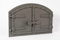 SEZAM Porte de four double en fonte avec loquet de porte, aspect rivet, porte de four à pizza - four à pain - porte de four en pierre, 53,2 x 5,5 x 35,5 cm, graphite