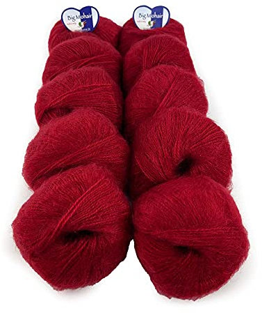 Tricot Café - Big Mohair - Ideal für Neugeborene, gemischte Wolle, Dunkelrot 16