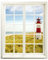 Wandtattoo - Fenster mit Aussicht Leuchtturm 83 x 100 cm (BxH) - Wandaufkleber - Wandsticker