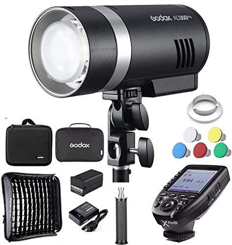 Godox Ad300 Pro 300W Flash Mit 60 cm Softbox Und Godox Xpro-N Flash-Trigger 2,4 G 1/8000S HSS 2600Mah 320 Vollkraft 12W Bi-Farben-Modellierung Led Für Kameras Canon Nikon Sony Fuji Olympus Usw.