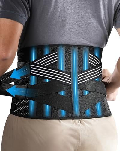 Fitomo Fascia Lombare Supporto Schiena per Uomini e Donne, Busto Ortopedico Lombare per il dolore da Sciatica, Ernia del disco, Stenosi spinale, Fascia Elastica Lombare Regolabile