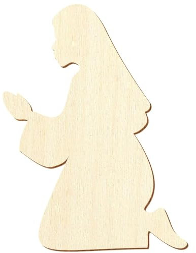 Holz Krippenfigur - Betende Maria V1 - Deko Basteln 5-50 cm, Pack mit:50 Stück, Höhe:15cm hoch