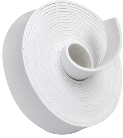 Microfibre Cordon Cuir 15mm × 2 m Simili Sangle Cuir Bracelet Cuir Laniere Cuir pour Collier/Fabrication de Sacs/Artisanat Lacet Cuir Sangle Couture (Blanc)