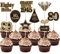 Xsstarmi 36 Pack 80th Birthday Cupcake Toppers Double Printed Eighty Hello 80th Straight Outta 1945 Cupcake Picks for Cheers to 80 Years 80th Birthday Wedding Party Decoration Supplies