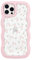 ZCDAYE Floral Case Compatible with iPhone 13 Pro Max, Aesthetic Flower Pattern & Cute Curly Wavy Shape Phone Case for Women Girls,Soft TPU Shockproof Cover for iPhone 13 Pro Max (6.7 inch), Pink