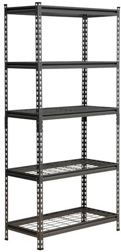 Rhino Racking - 5 Tier Heavy-Duty Boltless Wire Shelving Unit - 1000kg Load Capacity - 183 x 90 x 40 cm