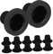 BRIGHTFUFU Bezaubernde Mini-mütze mit Flachem Zylinder Schneemann-Design 4 cm Schwarz für Jungen und Mädchen Puppen Haustiere Basteln Party-Dekorationen