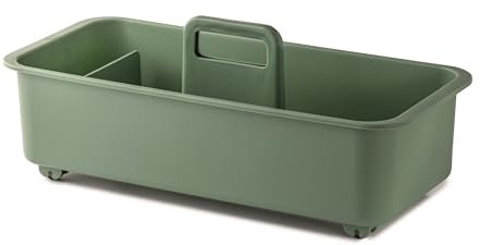 Snips, Organizador Bajo el Fregadero Verde, Organizador de Cocina, Soporte para Detergentes Ahorra Espacio, Cesta con Ruedas y Asa, 45.3 x 20.8 x 17.5 cm, Made in Italy, Verde
