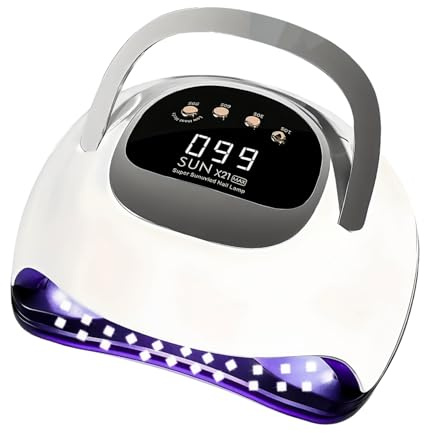 DMJWAN UV Lampe für Gelnägel, Professionelle Nagel 320W UV Lampe für Nageldesign mit 72 LEDs, Auto Sensor, 4 Timer