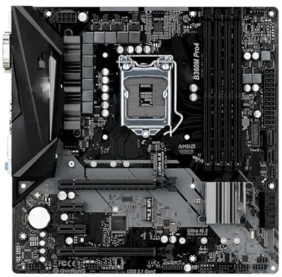 Gaming Motherboard Fit For Asrock B360M Pro4 Motherboard Intel B360 Socket 1151 DDR4 2666 128GB Ultra M.2 Micro ATX Support I7-9700 I5-9400F I5-8500 Cpu