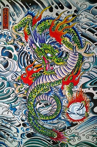 Ed Hardy: Dragon | UK Import Plakat, Poster [61 x 92 cm]