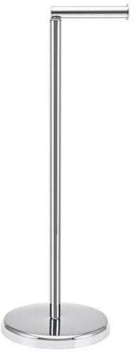 Toilet roll holder free standing Chromed with Heavy Floor,19 x19 x55cm,for Bathroom,Stainless Steel Chromed