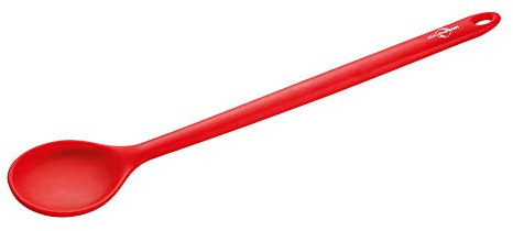 KÜCHENPROFI Kochlöffel rot, hitzebeständig, stabiler Kern, 31 cm | Rührlöffel aus Silikon, für beschichtetes Kochgeschirr, kratzschonend, hitzebeständig bis 270 °C, stabiler Kern