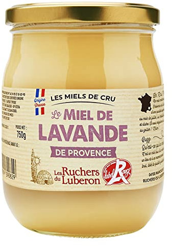Les Ruchers du Luberon - Miel Lavande IGP/Label Rouge 750 g - Miel de Cru Francais - Naturel - Non Filtré - Naturellement Cristallisé
