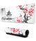 Gaming Mouse Pad XL Japanese Painting Cherry Blossom Extended Large Mouse Pad Long Desk Mat with Stitched Edges 80x30cm