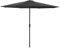 casa.pro Sonnenschirm ø300cm 160g/m² Schirm Marktschirm Kurbelschirm Garten Stahl Polyester Schwarz