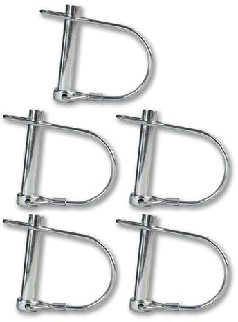 Werhe® 5 tlg. Schnell FlügelBolzen für Erdbohrer. Bohrerverschluss Sicherungsbolzen mit Splint. Hergestellt aus hochwertigem Federstahl Bolzen Passend für alle universell Erdbohrer