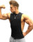 GYMAPE Herren Armloch Fallen Lassen SchnellTrocknend Tank Top für Workout Bodybuilding Ärmellose Muskelhemden Schwarz XL