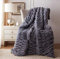 Fouriding Kunstpelz Fleece Decke - Winter Weiche Warme Blase für Bett Sofa Casual Bettdecke (Grau, 150×200CM)