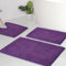 AINAHYVA Badezimmerteppiche Chenille Badematte 3-teiliges Set, Super Absorbent, Starke PVC rutschfeste Unterseite, Badteppich, Plüsch Shaggy, Dick, Maschinenwaschbar, für Badewanne, WC, Violett