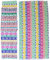 Ilkadim Export Handtuch-Set 6 Stück 45x90cm, bunt Gemustert, 100% Baumwolle, Handtücher, Duschtücher, Badetuch (hell bunt Gemustert)
