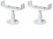 Lot de 2 supports de radiateur traditionnels pour radiateur vintage de 18 à 23 cm, support de radiateur réglable en forme de colonne, paramètres de pièce, blanc