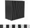 ACXIN Paneles 3D de pared de PVC, 50 x 50 cm, 12 unidades de paneles de pared 3D para interiores, resistentes al agua, incluye cinta adhesiva de doble cara de 30 m, onda negra, 3 m²
