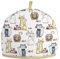 SPOTTED DOG GIFT COMPANY Tea Cosy, Cotton Teapot Warmer with Cute Cats Design, Insulated Cover for Small Medium or Large Tea Pots 27cm x 33cm