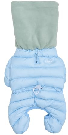 Snood Padding Jumpsuit Overall Hundemantel Hellblau XXL