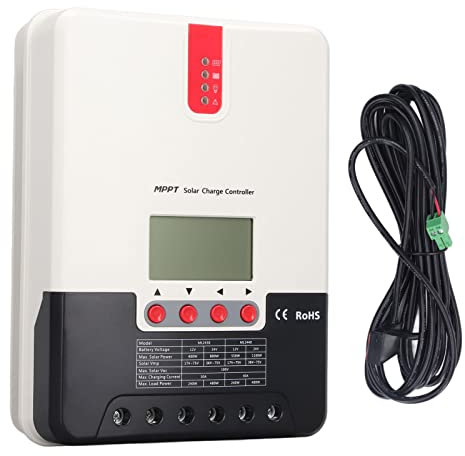 Regolatore di carica solare MPPT con 4 tasti per batterie al litio sigillate in gel, 12-24 V, auto, 30 A