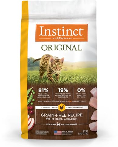 Instinct Original Dry Cat Food, Raw Coated Kibble, Real Chicken, 5 lb. Bag